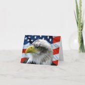 Bald Eagle American Flag Patriotic Notitiekaartje (Voorkant)