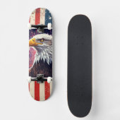 Bald Eagle American Flag Patriotic Skateboard Deck (Voorkant)