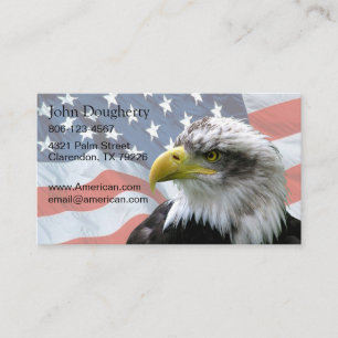 Bald Eagle American Flag Patriotic Visitekaartje