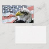 Bald Eagle American Flag Patriotic Visitekaartje (Voorkant / Achterkant)