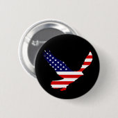 Bald Eagle American Flag Ronde Button 5,7 Cm (Voorkant /achterkant)