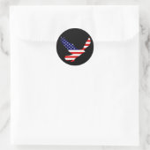 Bald Eagle American Flag Ronde Sticker (Tas)