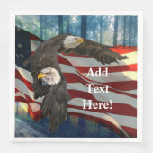Bald Eagle American Flag Servet (Voorkant)