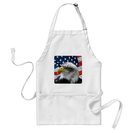 Bald Eagle American Flag Standaard Schort (Voorkant)