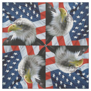 Bald Eagle American Flag Stof