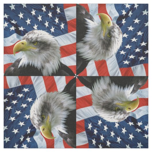 Bald Eagle American Flag Stof (Swatch)