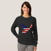 Bald Eagle American Flag T-shirt (Voorkant volledig)