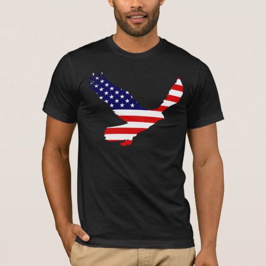Bald Eagle American Flag T-shirt (Voorkant)