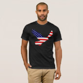 Bald Eagle American Flag T-shirt (Voorkant volledig)