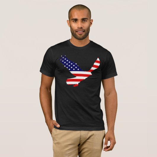 Bald Eagle American Flag T-shirt (Voorkant volledig)
