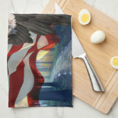 Bald Eagle American Flag Theedoek (Quarter Fold)