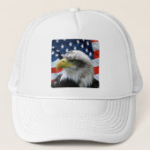 Bald Eagle American Flag Trucker Pet (Voorkant)