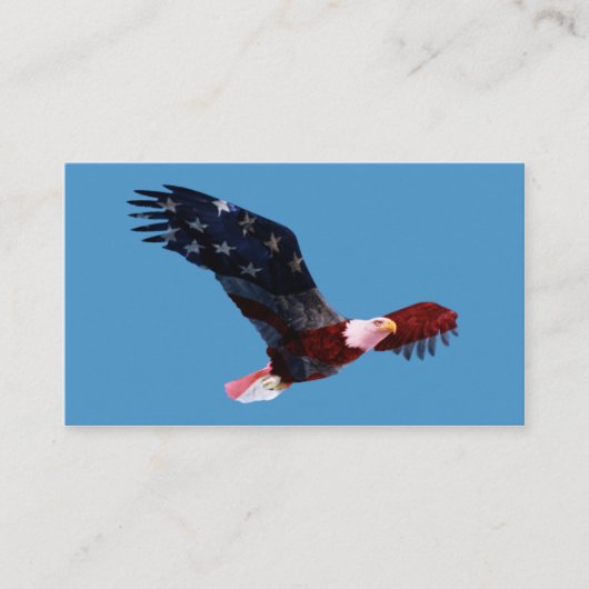 Bald Eagle American Flag Visitekaartje (Voorkant)