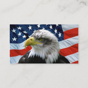 Bald Eagle American Flag Visitekaartje