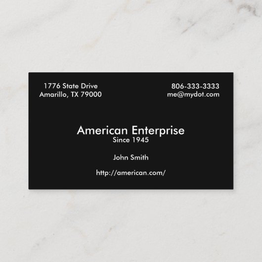 Bald Eagle American Flag Visitekaartje (Achterkant)