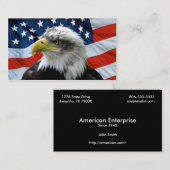 Bald Eagle American Flag Visitekaartje (Voorkant / Achterkant)