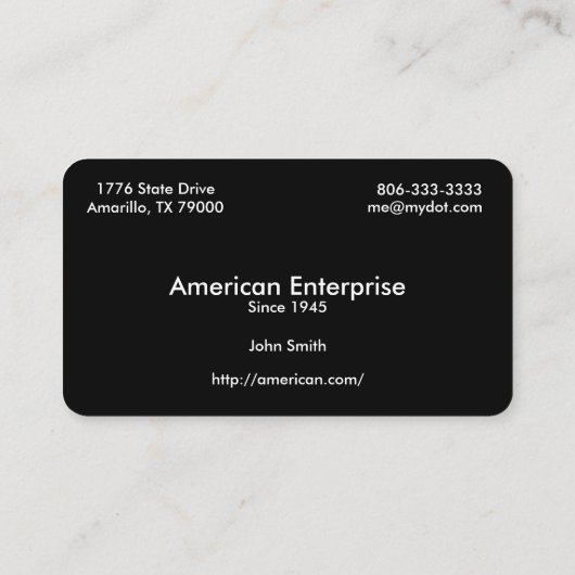 Bald Eagle American Flag Visitekaartje (Achterkant)