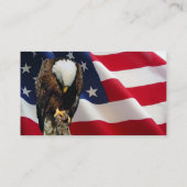 Bald Eagle American Flag Visitekaartje (Achterkant)