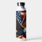 Bald Eagle American Flag Waterfles (Links)
