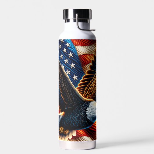 Bald Eagle American Flag Waterfles (Links)