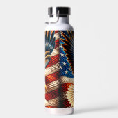 Bald Eagle American Flag Waterfles (Rechts)