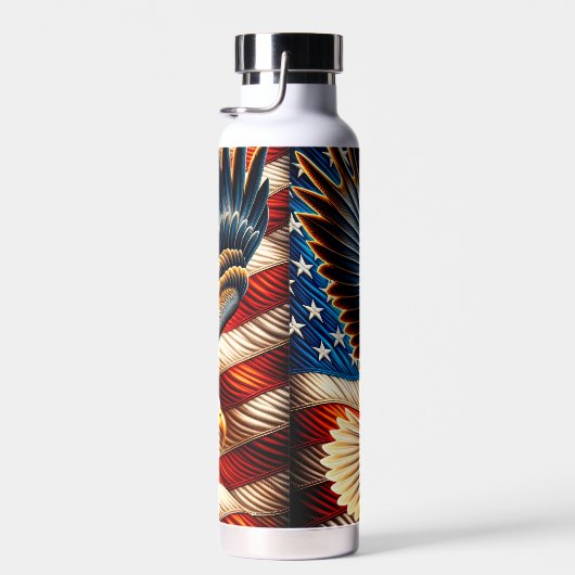 Bald Eagle American Flag Waterfles (Rechts)