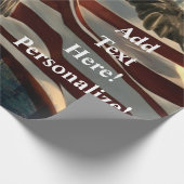 Bald Eagle American Flag Wrapping Paper Cadeaupapier (Hoek)
