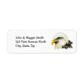 Bald Eagle American USA Bird Name Label (Voorkant)