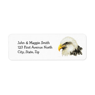 Bald Eagle American USA Bird Name Label