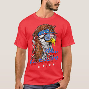 Bald Eagle American vlag je gratis vanavond Happy  T-shirt