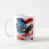 Bald Eagle & Amerikaanse vlag 4 juli Koffiemok (Links)