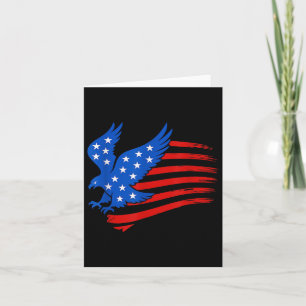 Bald Eagle Amerikaanse vlag 4 juli Trotse Patr Kaart