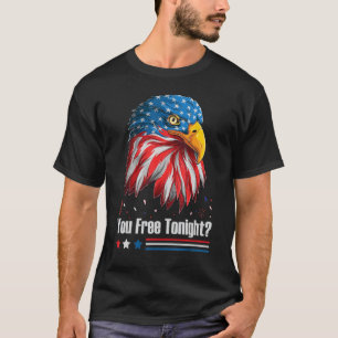 Bald Eagle Amerikaanse vlag je gratis vanavond 4e T-shirt