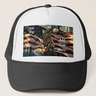 Bald Eagle Amerikaanse vlag land weg trucker hoed Trucker Pet