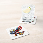 Bald Eagle Amerikaanse vlag Patriottisch 4 juli Kartonnen Onderzetters (Insitu)