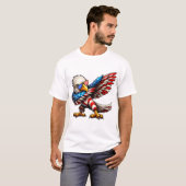 Bald Eagle Amerikaanse vlag Patriottisch 4 juli T-shirt (Voorkant volledig)
