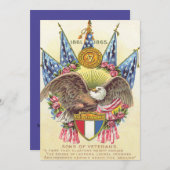 Bald Eagle Amerikaanse vlag Roos Kaart (Voorkant / Achterkant)