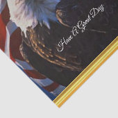 Bald Eagle an Statue of Liberty an American flag Tissuepapier (Detail)