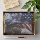 Bald Eagle an Statue of Liberty an American flag Tissuepapier (Geschenk)