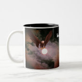 Bald Eagle and Full Moon Fantasy Personalized Tweekleurige Koffiemok (Links)
