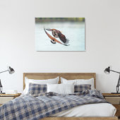 Bald Eagle and Goose Nature Wildlife Fine Art Canvas Afdruk (Insitu (Slaapkamer))
