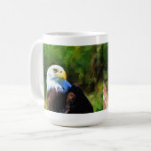 Bald Eagle and Sunlight Wildlife Art Koffiemok (Voorkant links)