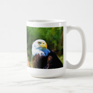 Bald Eagle and Sunlight Wildlife Art Koffiemok