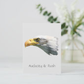 Bald Eagle Audacity & Rush aanpasbaar Briefkaart (Staand voorkant)