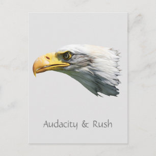 Bald Eagle Audacity & Rush aanpasbaar Briefkaart