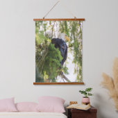 Bald Eagle baarst in Douglas Fir Hangend Wandkleed (Slaapkamer)