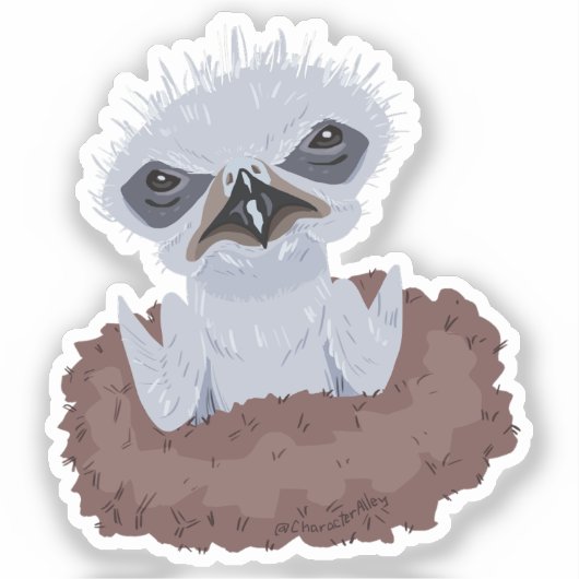 Bald Eagle Baby Sticker (Voorkant)