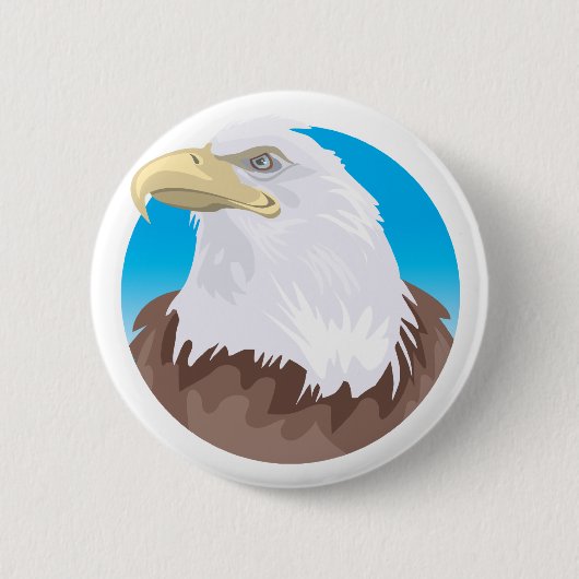 Bald Eagle Badge Ronde Button 5,7 Cm (Voorkant)