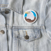 Bald Eagle Badge Ronde Button 5,7 Cm (In situ)