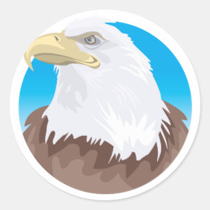Bald Eagle Badge Ronde Sticker